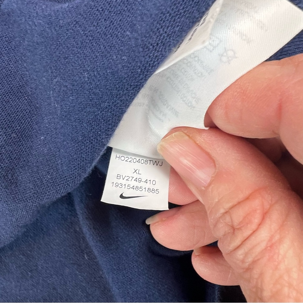 Nike Sportswear Club Mid-Navy Jersey Pullover Hoodie, Size XL - Picture 6 of 13